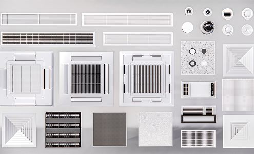 Modern air conditioner air outlet air conditioner outlet central air conditioner smoke feeling new outlet return outlet 3d model