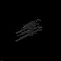 Four Black Tactical Rifles With Long Barrels Scopes And Magazines