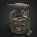 Medieval Anvil Anvil Iron Hit Iron Props Blacksmith 3d model