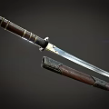 Guarding saber ancient broadsword PBR next generation ancient sword Miao sword Tang sword 3d model