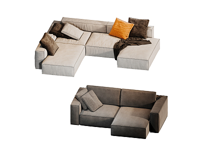 Modern Combination Sofa Multiplayer Sofa 3d model