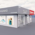 Huawei Authorized Digital Store With Smartphone Speaker Displays And Glass Windows