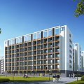 Birds Eye View Planning of Modern Residential Complex With Green Spaces and Walkways