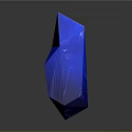 Modern Transparent Blue Decorative Sculpture With Irregular Shape And Smooth Surface