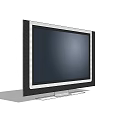 Modern Flat Screen TV With Sleek Black Frame And Silver Stand Design 3d model