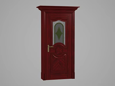 American solid wood gate 3d model
