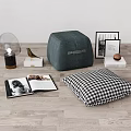 modern sofa stool cushion pedal sofa stool cushion 3d model