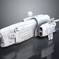 Futuristic Mechanical Spaceship Model With Detailed Engine Components Aerodynamic Structure And Control Panels 3d model