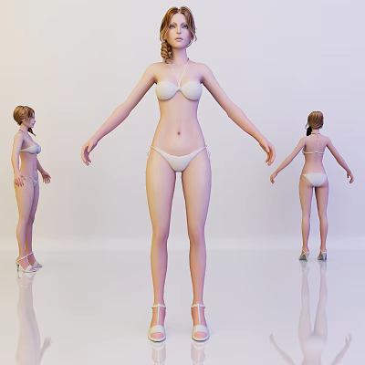 Modern Woman Swimwear Beauty 3d model Modern Woman Swimwear Beauty 3d model