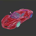 Red Sports Car With Sleek Design Black Windows And Silver Wheels