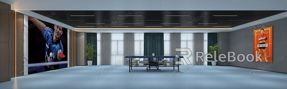 Modern table tennis room model