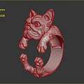 French Bulldog Shaped Silver Ring Unique Animal Design Jewelry Accessory For Fashion Lovers