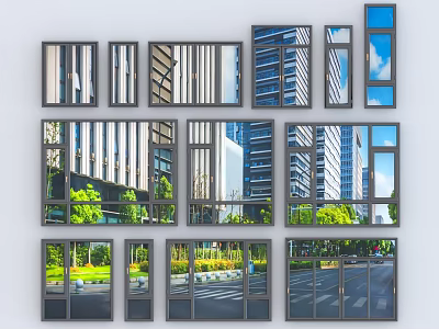 Modern Casement Window Designs With Various Frame Styles And Glass Options 3d model