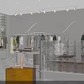 Minasu Modern Fashion Clothing Store With Mannequins Hanging Clothes And Green Plants