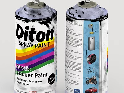 Diton Acrylic Resistant Spray Paint For Indoor And Outdoor Applications 3d model