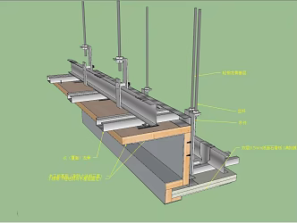 Modern node top node latex paint connected with stainless steel 3d model