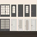 Diverse Hinged Doors Featuring Different Colors Glass Panels And Classic Designs
