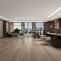 New Chinese-style Office General Manager's Office Reception Room 3d model