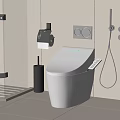 Smart toilet 3d model