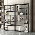 Modern Iron Shelf with Changhong Glass 3d model