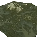 Natural Garden Landscape With Mountainous Terrain Rocky Outcrops And Snow Capped Peaks