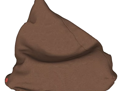 Comfortable Brown Fabric Bean Bag Chair For Cozy Living Room Seating 3d model