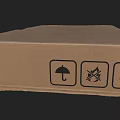 Brown Corrugated Cardboard Box For Packaging And Storage With Handling Symbols