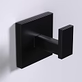 Modern Black Square Design Faucet Installed On White Wall With Minimalist Style