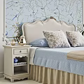 Background double bed 3d model