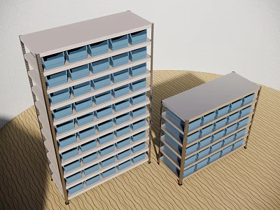Modern Hospital Shelves Shelves Shelves Shelves Shelves 3d model