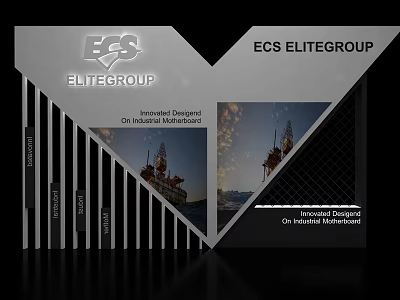 ECS Elitegroup Immaculate Oil Industrial Exhibition Island Design With Drilling Platform 3d model