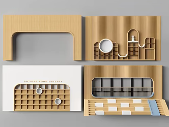 Library Backwall Library Bookshelf 3d model