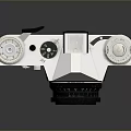 Vintage ZENTE Film Camera With Silver Black Body And Purple Lens
