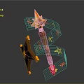Enchanted Magic Wand With Shining Stars And Open Spell Book