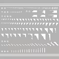 European style gypsum line skirting line top corner line ceiling corner line door line flat line ceiling 3d model