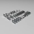 Assorted Industrial Mechanical Components With Black Silver And Green Elements