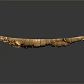 Artistic Wooden Stone Tiger Sculpture Featuring Intricate Details and Shiny Golden Surface