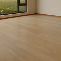 Light Wood Flooring In Bright Room With Window View Of Green Grass