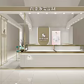 Modern Elegant Jewelry Store Interior Design With Custom Display Counters And Lighting 3d model