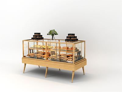 Modern Cake Cabinet Cake Room Glass Display Cabinet 3d model