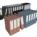 Multicolored Office Folders With Labeled Tabs And Various Styles For Organization 3d model