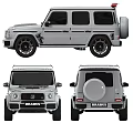BRABUS Luxury SUV With Silver Body Black Wheels And Spare Tire Design