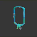 Turquoise TITAN Loop Carabiner With Strong Structure And Versatile Design For Outdoor Gear