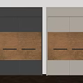 Modern Double Doors With Black White Wooden Panel Design For Contemporary Home Interior