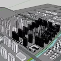 Aerial View of Modern Residential Community Building Complex with Greenery and Roads