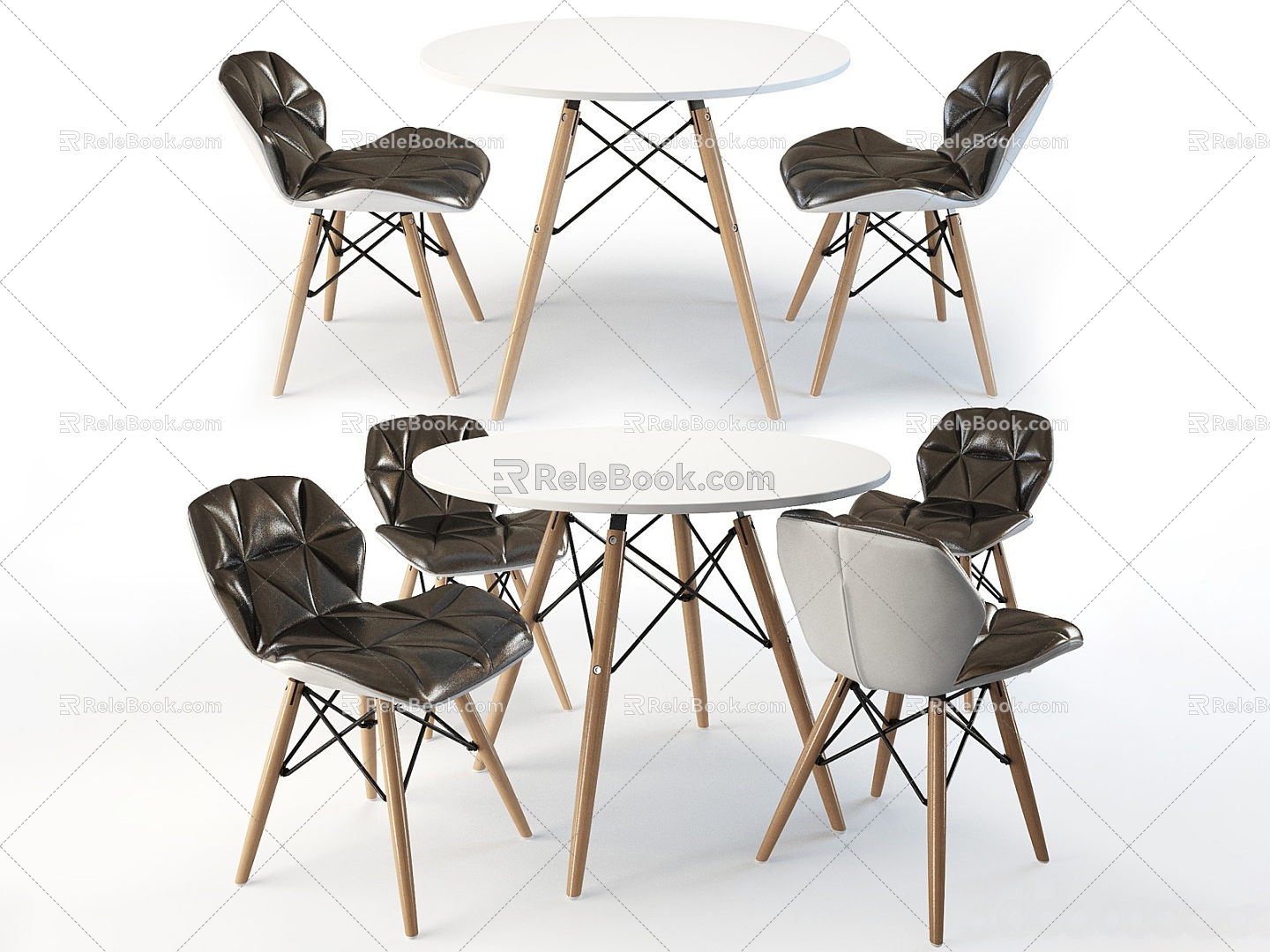 Negotiation Tables and Chairs Leisure Tables and Chairs Dining Chairs 3d model