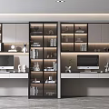 Modern Home Office Desks With Built In Bookshelves Storage And Decorative Accents