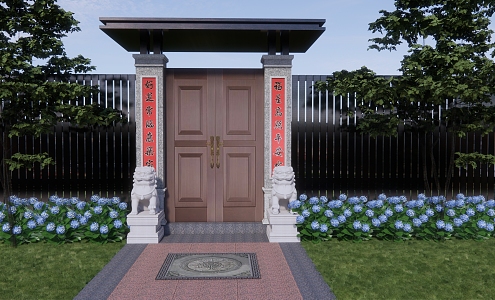 Modern Gate Villa Garden Entrance Gate 3d model