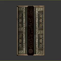 Ancient Egyptian Decorated Chest With Painted Scenes Hieroglyphics Curved Lid And Legs