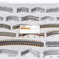 Stone Bridge Stone Arch Bridge Landscape Bridge Small Bridge 3d model
